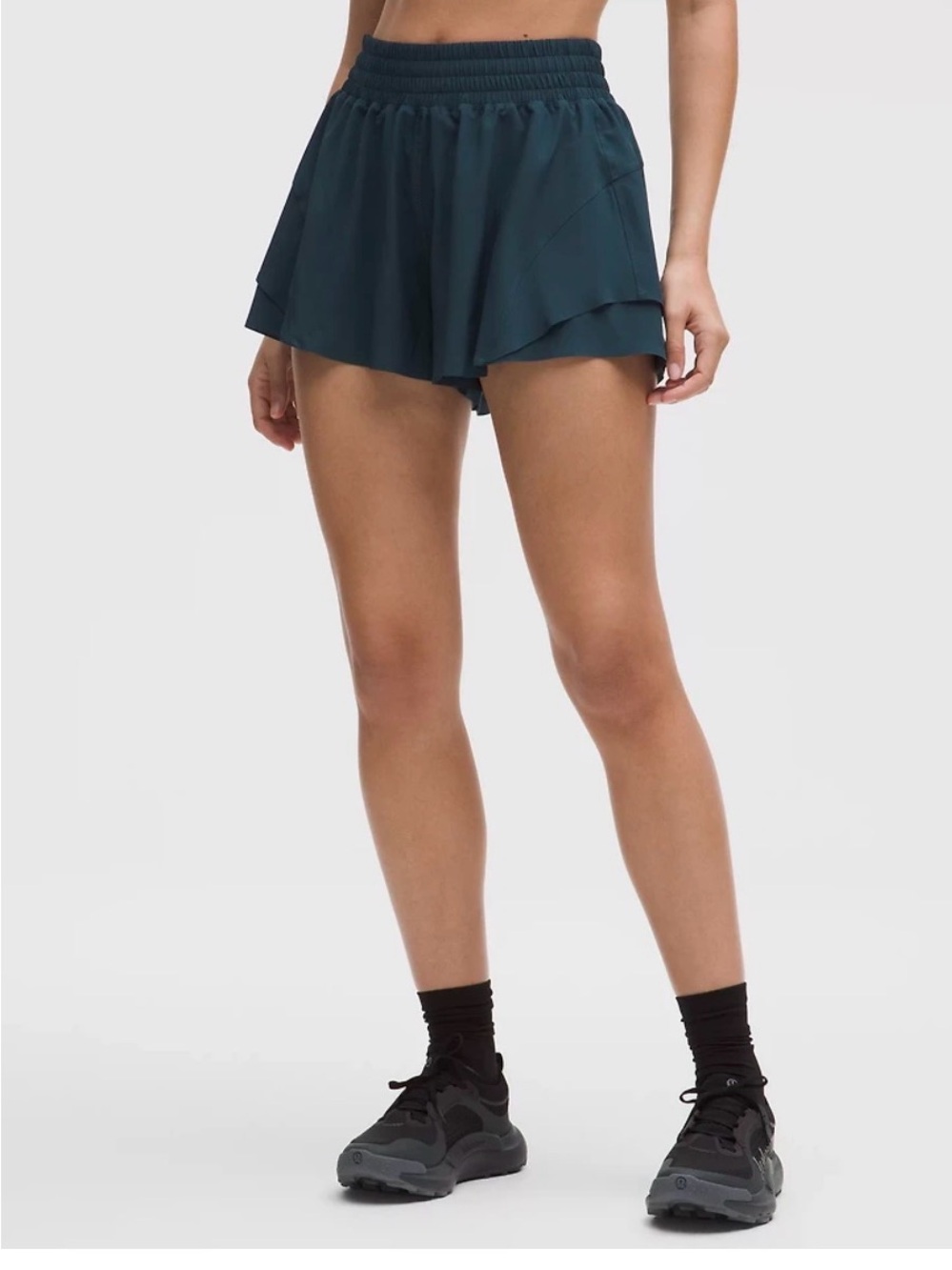 Lululemon Shake It Out High-Rise Running Short Blue 2.5" XS